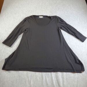 Cupio Top Womens Medium Black Loose Fit Soft Long Sleeve Shirt